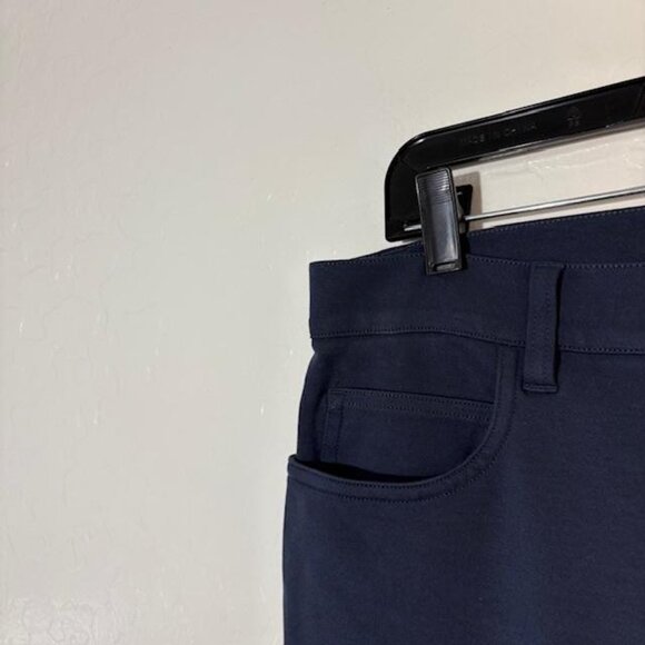 Eileen Fisher Pants Womens Medium Navy Blue Stretch Knit Slim Ankle 5 Pocket - Picture 2 of 7